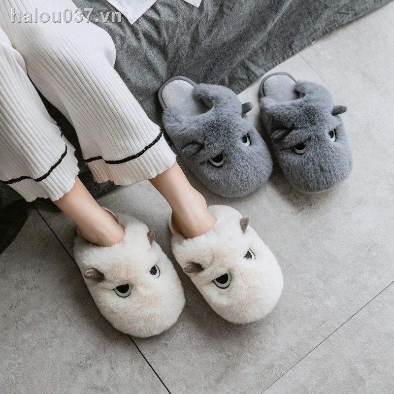 Dép Bông Đi Trong Nhà Giữ Ấm Mùa Đông Hình Hoạt Hình Dễ Thương Cho Nữ