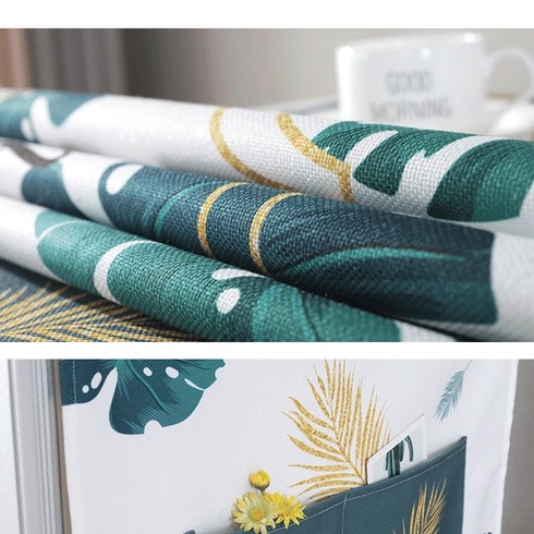 #KHĂN CANVAS DÀY PHỦ tủ lạnh, máy giặt họa tiết đẹp, chống bụi bẩn, chống thấm nước