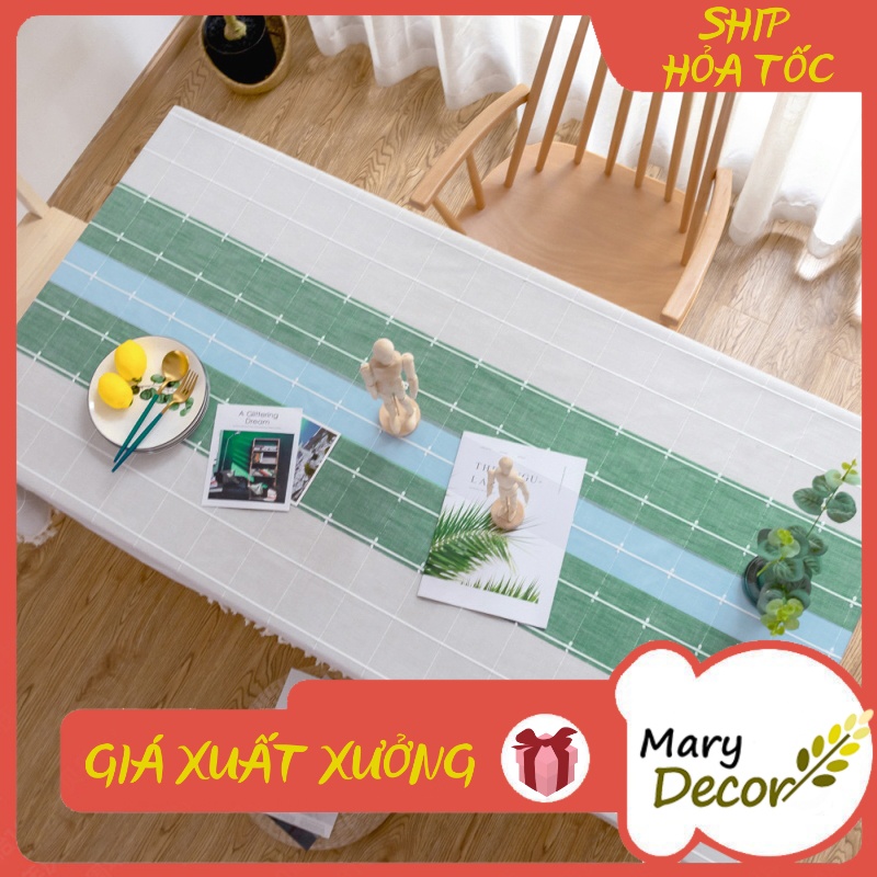 Khăn trải bàn cao cấp Mary Decor chất liệu cotton thêu - KBCC17