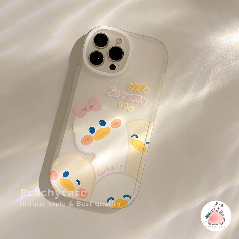 Ốp Điện Thoại TPU Mềm Dạng Nhám Họa Tiết Vịt Hoạt Hình Dễ Thương Cho iPhone 13 Mini 12 Pro Max 11 Xr Xs Max X 7 8 Plus 12Mini