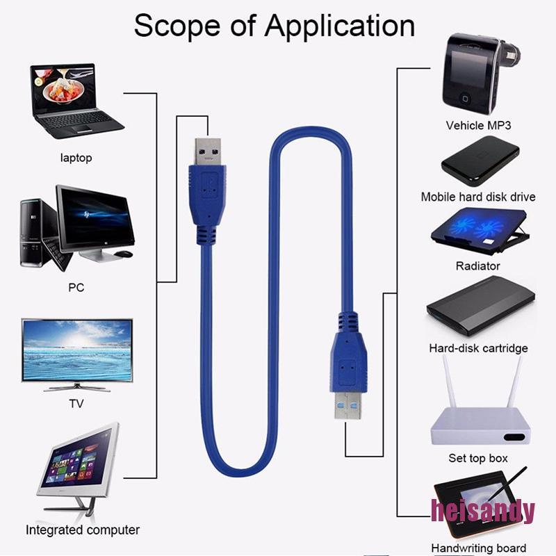 [hei] USB 3.0 Type A Male to Type A Male Extension Data Sync Cord BTC Mining Cable eih