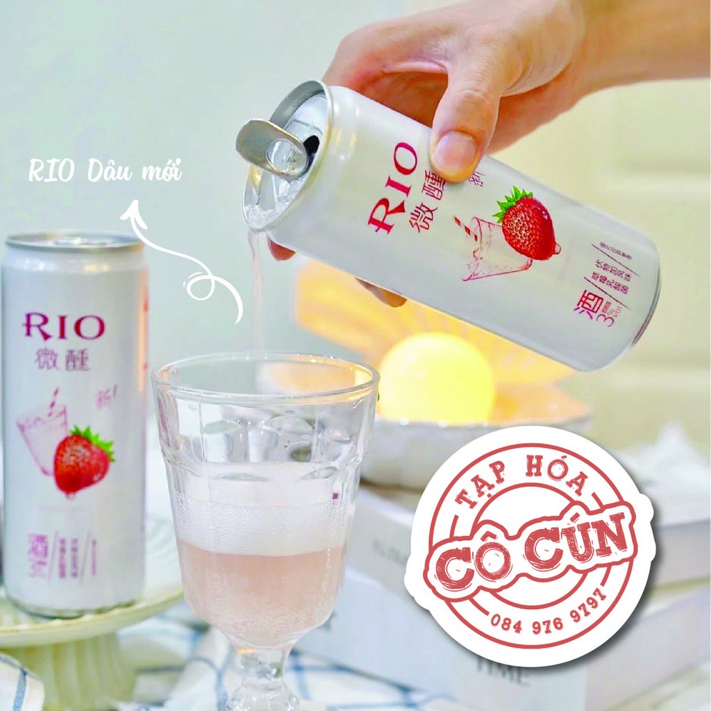 Cocktail Hoa quả cao cấp RIO - Lon 330ml độ cồn 3% - đủ 9 vị cực hot, cực trendy, ngon và dễ uống