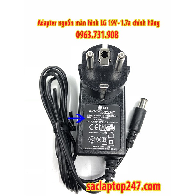 Nguồn màn hình LG 19v 1.7A chính hãng