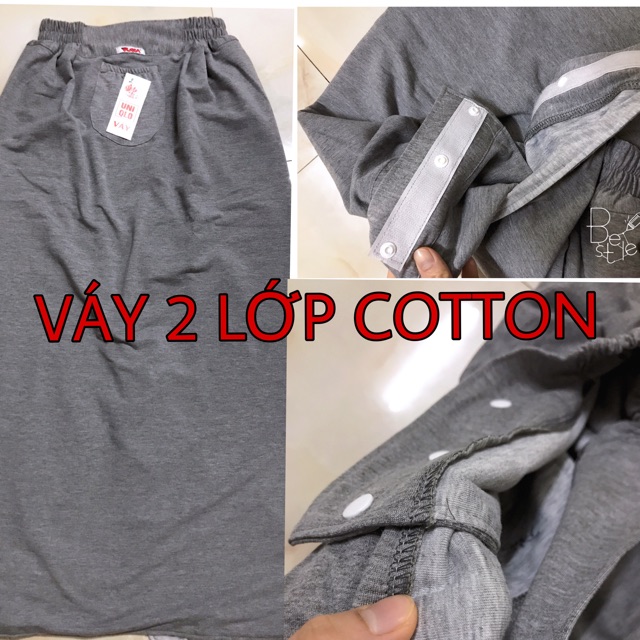 VÁY 2 LỚP COTTON CHỐNG TIA UV CAO CẤP