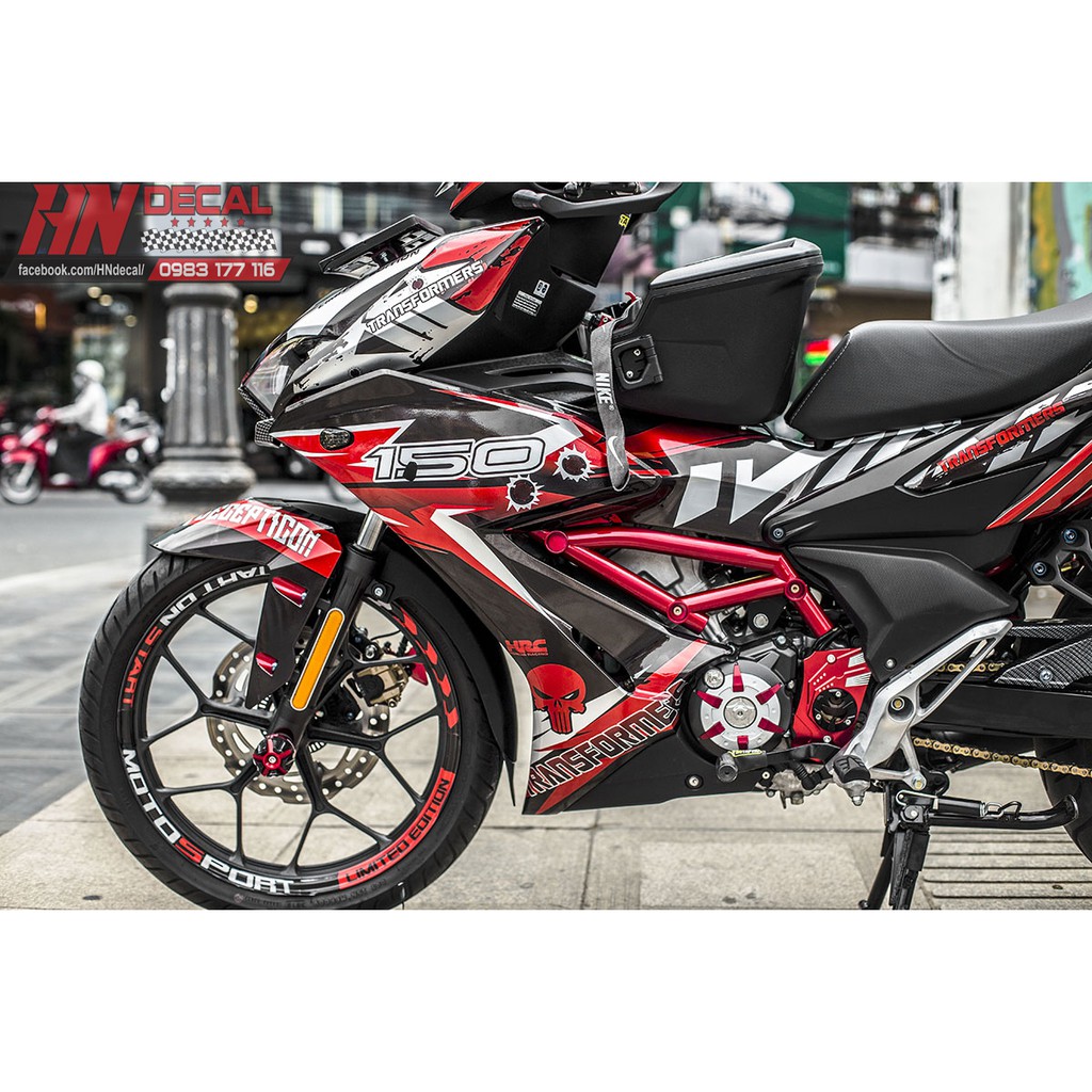 Tem Trùm WInner X Đỏ Bạc Đen Transformers