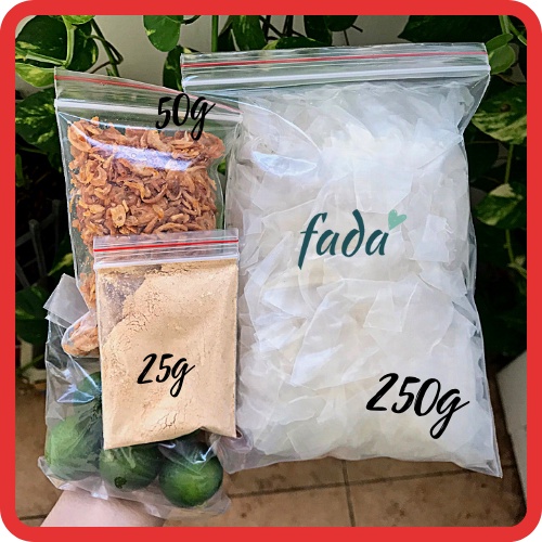Combo 250g bánh tráng RÌA phơi sương, muối nhuyễn, hành phi, sa tế, tỏi, tắc | Nguyên liệu khách chọn