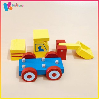 [Đồ Chơi Mô Hình]Xe Ủi Bằng Gỗ Cho Bé KIDZONE