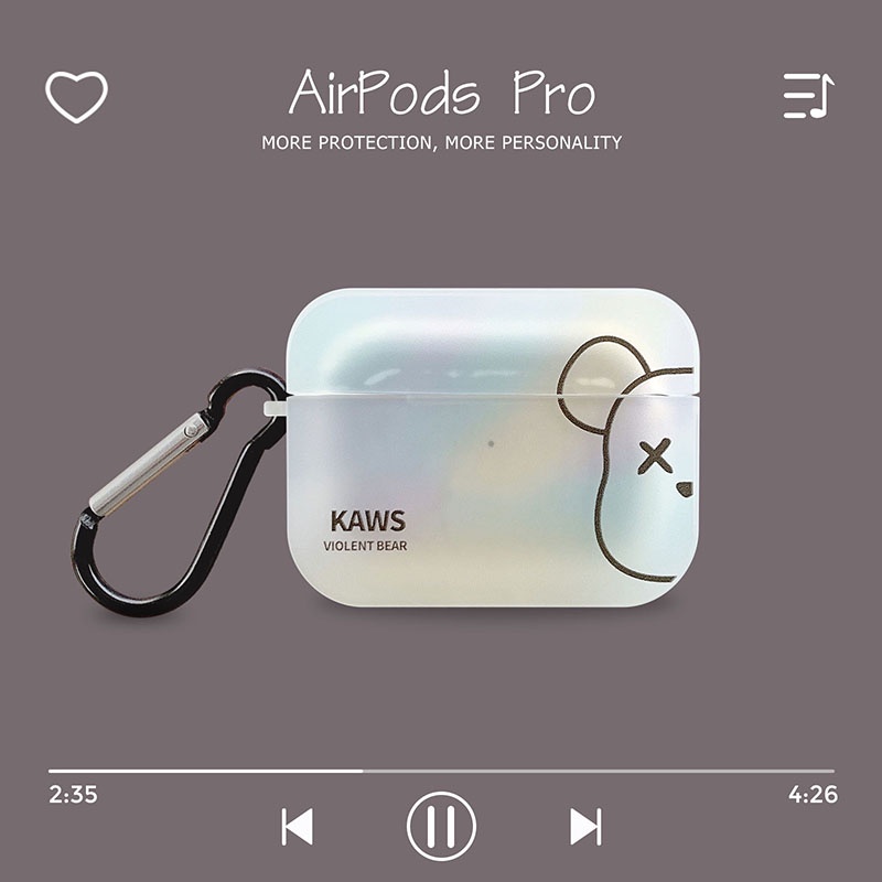 Vỏ Bảo Vệ Hộp Sạc Tai Nghe Bluetooth AirPods 1 / 2 / Pro / 3 Hình Gấu Violent Chất Lượng Cao