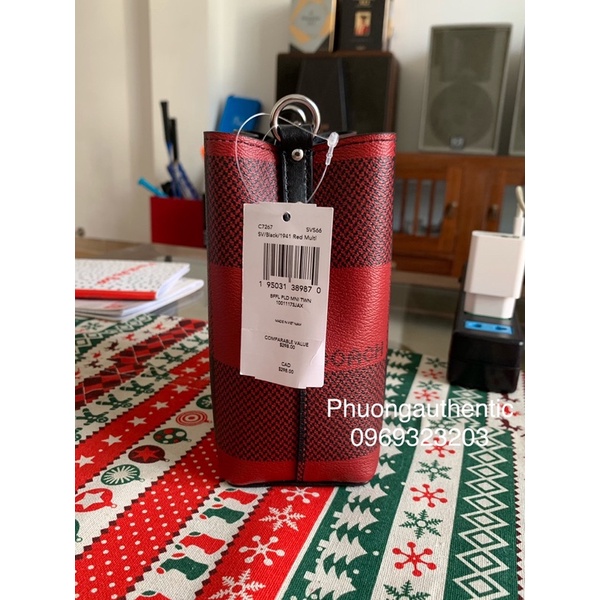 Túi Coach bucket mini C7267 multi red AUTHENTIC