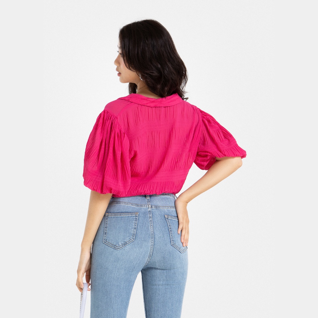 Áo Kiểu Sơmi Thời Trang Nữ HNOSS Tay Lỡ HNAKI052