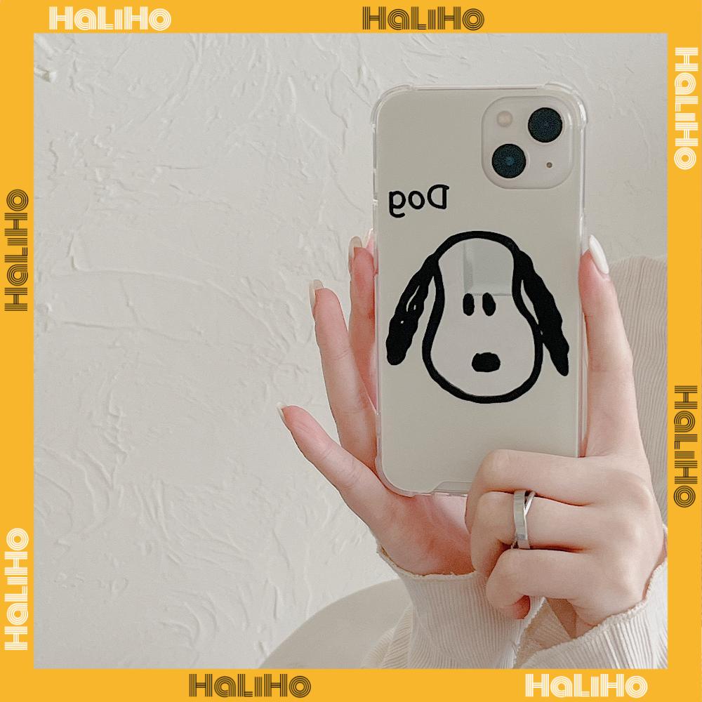 iPhone Case Acrylic HD Mirror Laser Airbag Shockproof Protection Camera Cute Puppy Simple Compatible For iPhone 11 iPhone 13 Pro Max iPhone 12 Pro Max iPhone 7 Plus iPhone xr xs