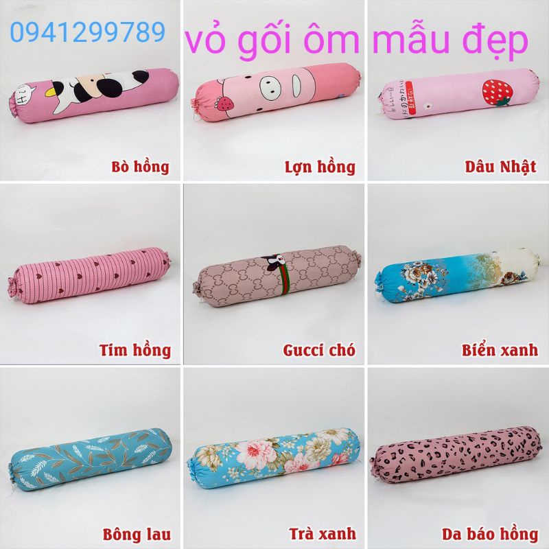 Vỏ gối ôm cotton poly nhiều mẫu đẹp dễ thương,được chọn mẫu