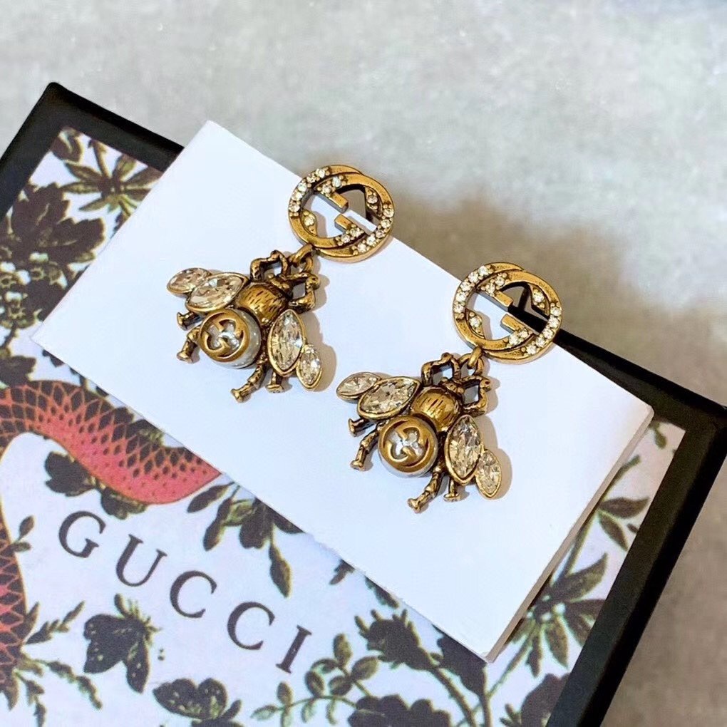 Bông Tai Gucci S934 Bằng Bạc Thiết Kế Đơn Giản Sáng Tạo Thời Trang Cho Nữ