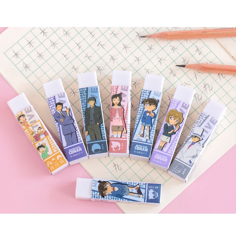 Gôm tẩy thiết kế họa tiết anime Conan đáng yêu dành cho học sinh