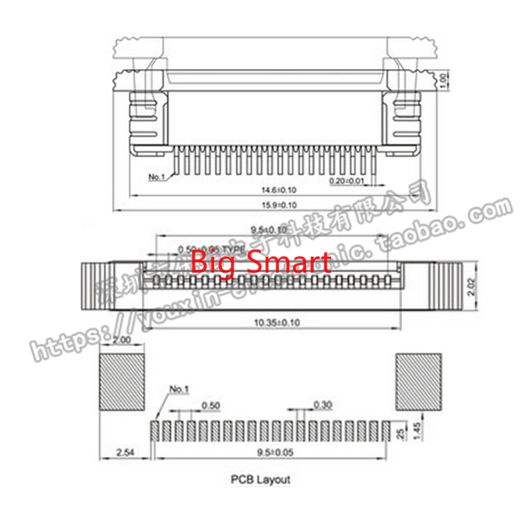 Bộ 10 Đầu Nối FFC 0.5MM Type 4P 6P 8P 10P 12P 14P 16P 18P 20P 24P 26-40P