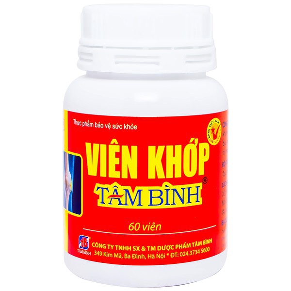 Viên khớp tâm bình - Hỗ trợ viêm khớp dạng thấp, chậm lão khóa khớp (Lọ 60 viên)