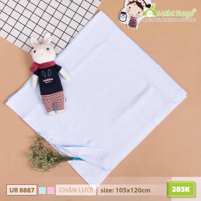 Chăn lưới Uala &amp; Rogo sợi tre Bamboo KT 105 x 120cm [ babyboo]