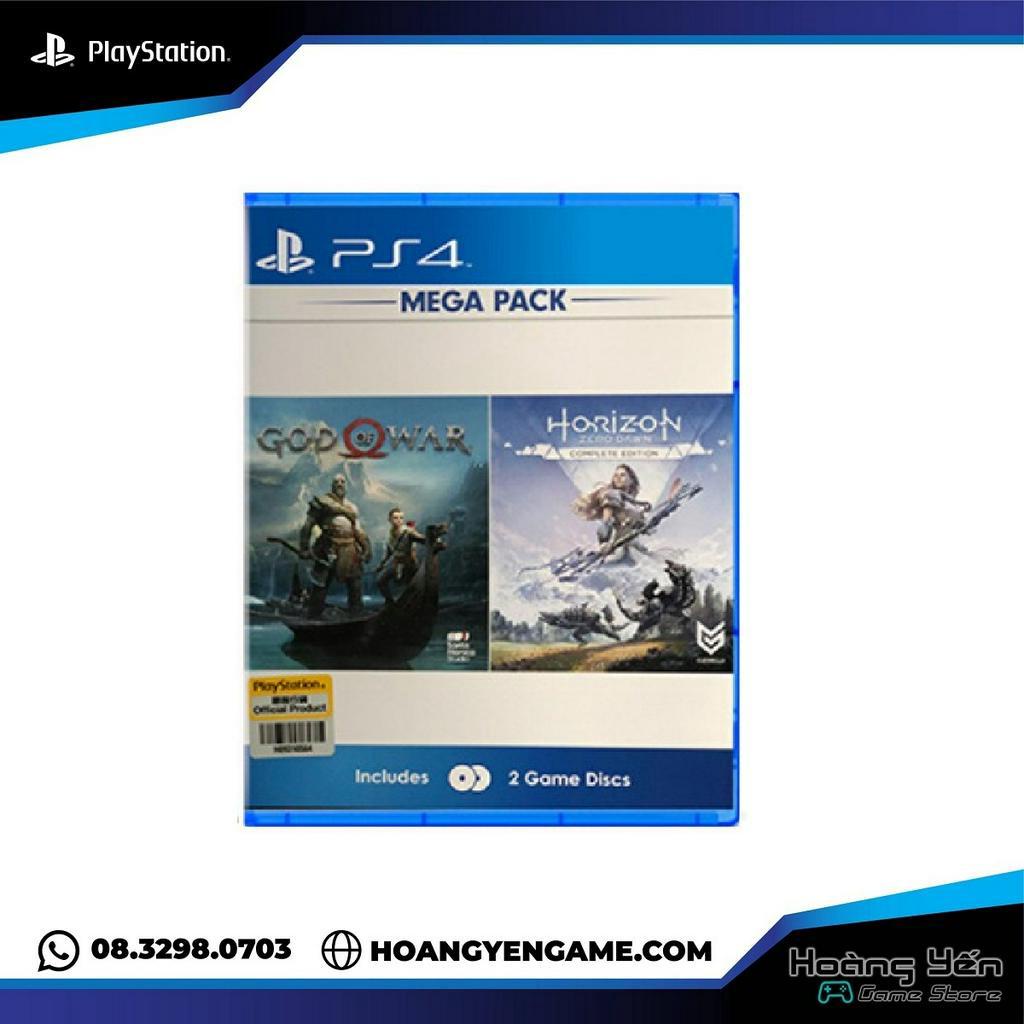Đĩa game Ps4 Mega pack gồm 2 game God of war 4 và Horizon Complete Edition