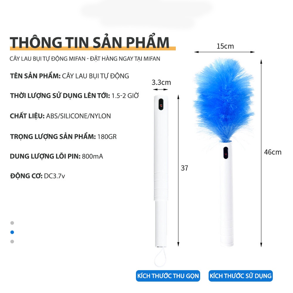Bàn chải đánh bụi bằng lông quay bằng điện 360 ° Dụng cụ làm sạch gia đình có thể điều chỉnh