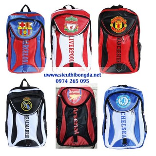 balo ba lô các clb bóng đá real barcelona chelsea manchester united arsenal liverpool
