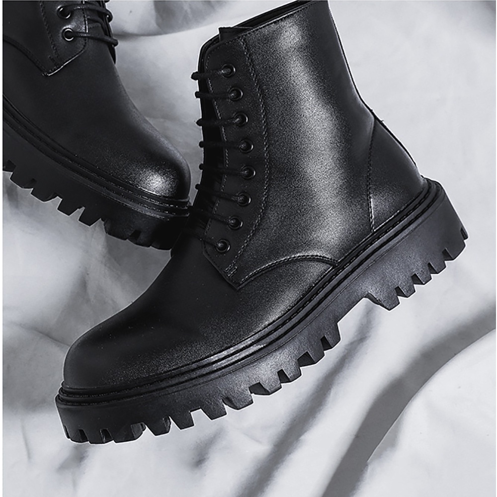 Giày đốc nam da bò cao cấp - hàng chính hãng HK.STORE - kiểu dáng trẻ trung năng động - đế cao + da mềm đi rất êm chân