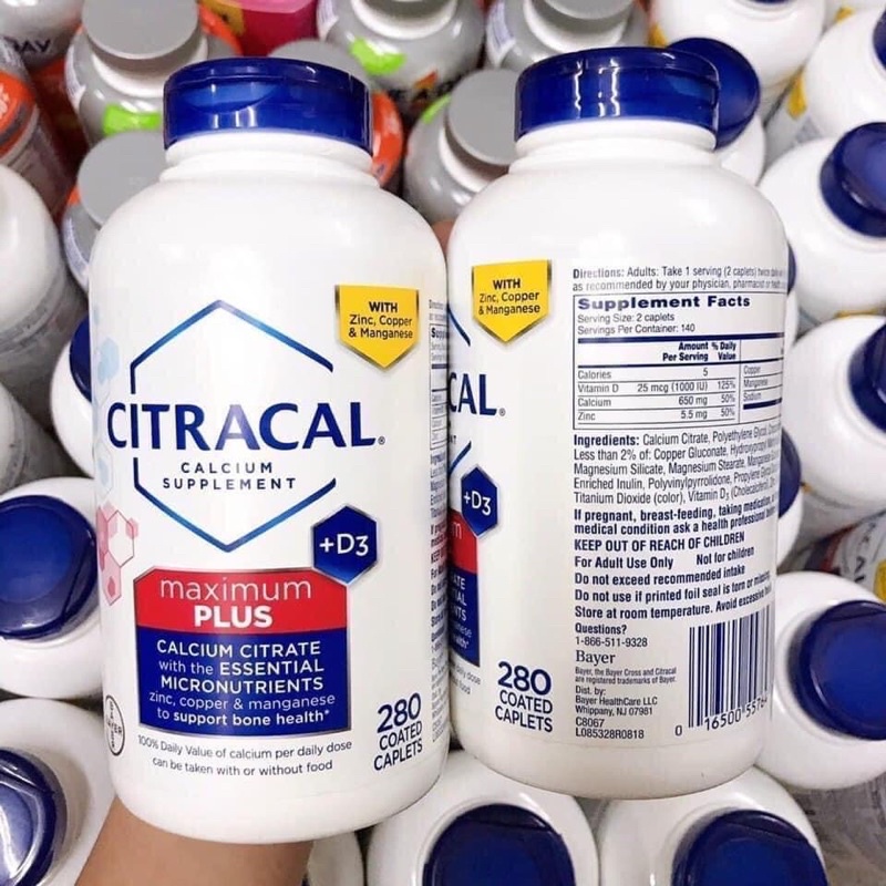 Viên uống bổ sung Canxi Citracal Maximum Calcium Citrate +D3