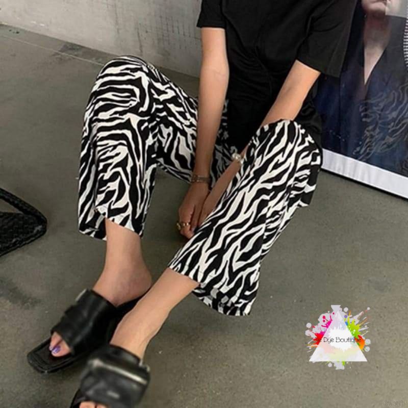 Quần ỐNG SUÔNG - Quần Culottes họa tiết Unisex - Tie Dye pants Zebra 🦓