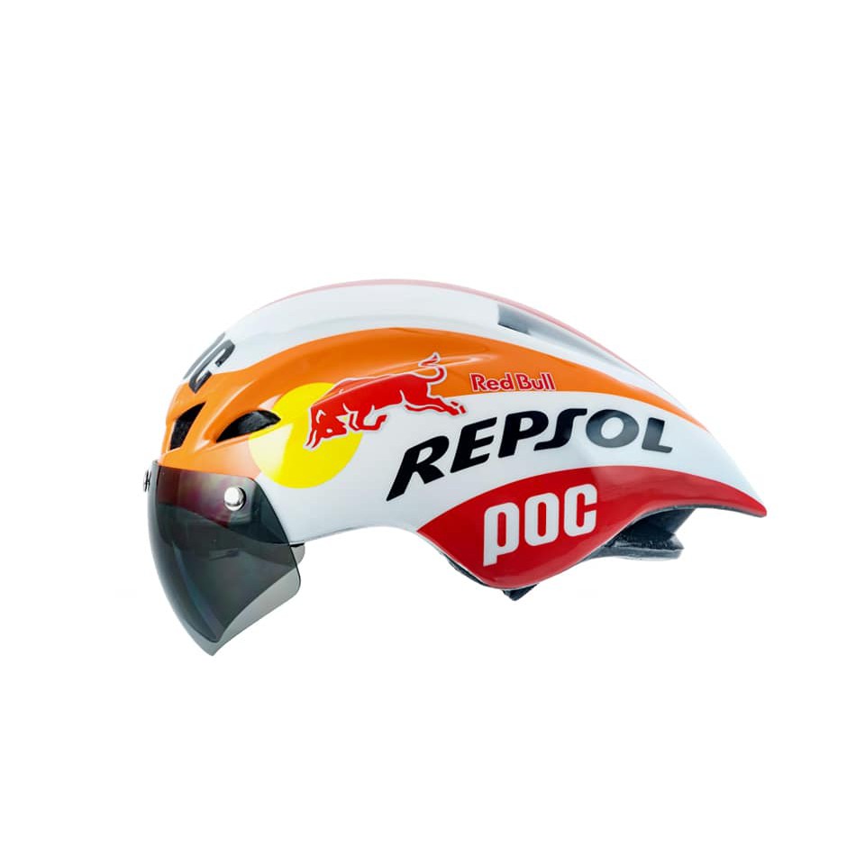 Nón thể thao POC 01 Tem REPSOL + túi đựng nón, TẶNG KHẨU TRANG POC