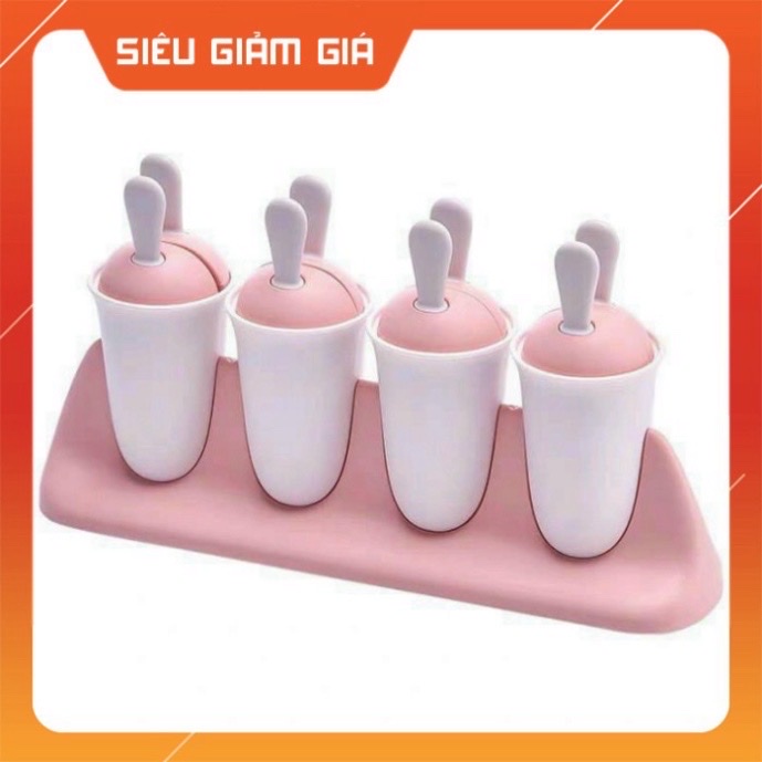Set 8 Khuôn Kem Que Nhựa Tai Thỏ siêu kute