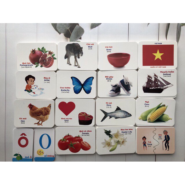 Bộ Thẻ Học Thông Minh Flashcards 16 Chủ Đề 416 Thẻ Học Song Ngữ Anh Việt Giúp Bé Phát Triển Ngôn Ngữ