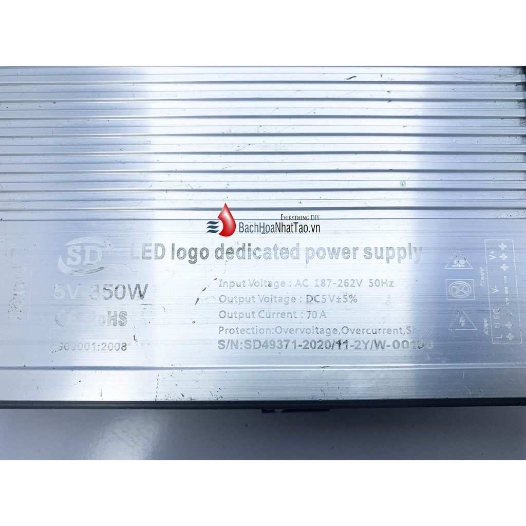 Nguồn tổ ong 5V 70A 350W(quạt) Cũ