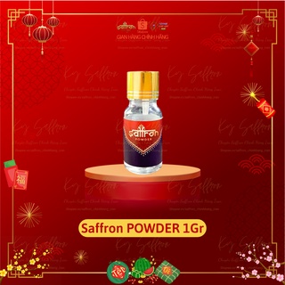 Saffron powder/bột nhuỵ hoa nghệ tây 1gr, dạng bột tiện dụng dành cho nấu ăn x làm mặt nạ chăm sóc da