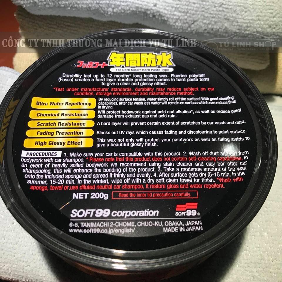 Sáp phủ nano ô tô Soft99 Fusso Coat 12 Months Wax - SOFT99 (JAPAN)