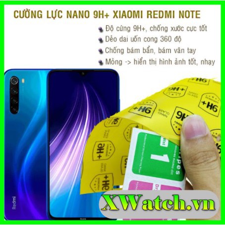 Cường lực dẻo nano Xiaomi Redmi Note 7/7pro , Redmi 8/8a, Redmi note 8/8pro , Note 4x , Note 5 pro Mi 9 mi 9 se cc9 pro
