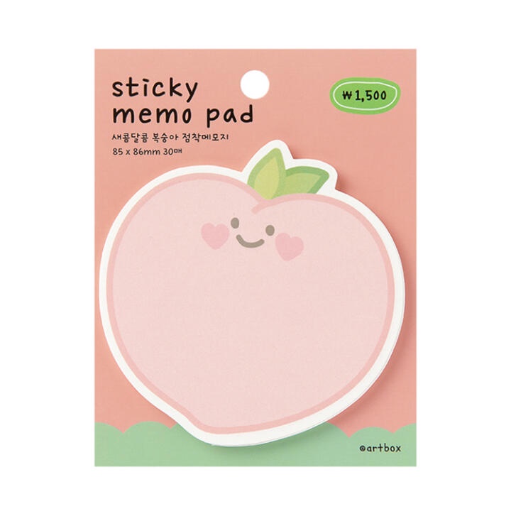 Giấy Dán Ghi Chú ARTBOX Hàn Quốc Hình Quả Đào Xinh Xắn