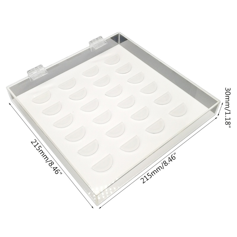 Set 12 Cặp Lông Mi Giả Bằng Acrylic Trong Suốt Trưng Bày