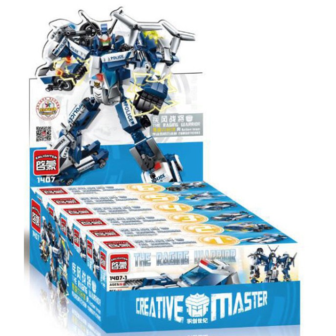 Bộ lắp ghép hình mô hình Robot 6 trong 1 Jie Star đồ chơi trẻ em