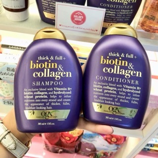 Cặp dầu gội - xả biotin & collagen 385ml