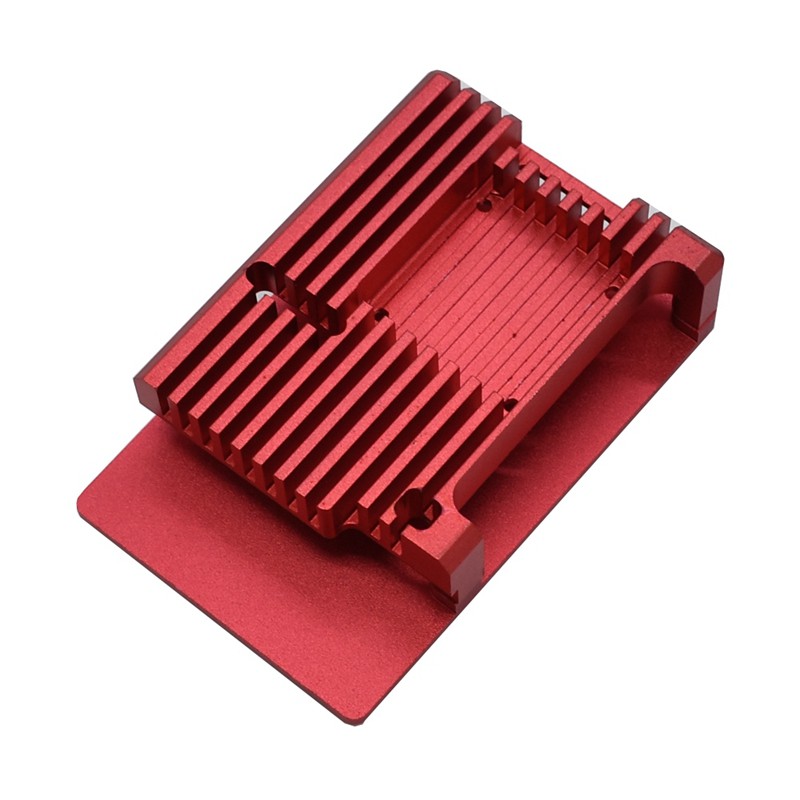 Aluminum Alloy Case CNC Protective Cover Enclosure with Cooling Fan for Raspberry Pi 4 Model B