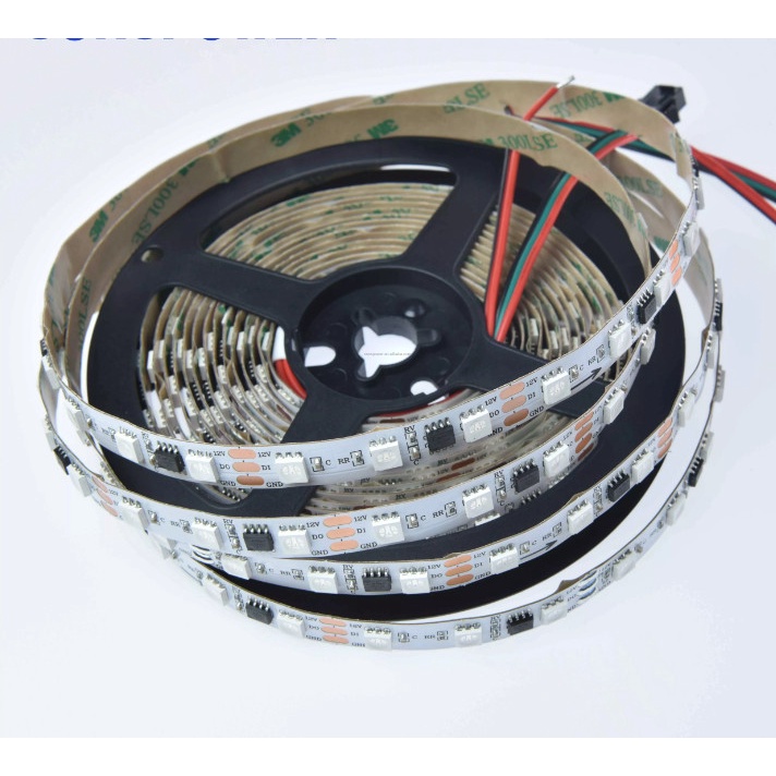 BỘ 5M LED DÂY 12V 5050 RGB  60LED/M IC1903/2812 và khiển Bluetooth