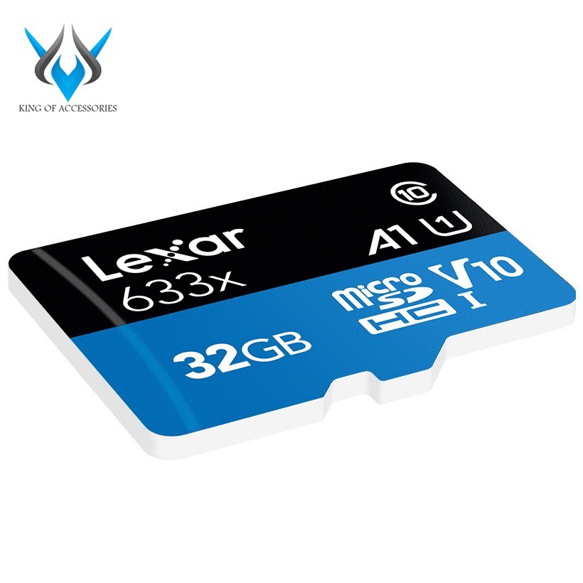 [Mã ELFLASH5 giảm 20K đơn 50K] Thẻ nhớ MicroSDHC Lexar 32GB 633x A1 V10 U1 95MB/s (Xanh)