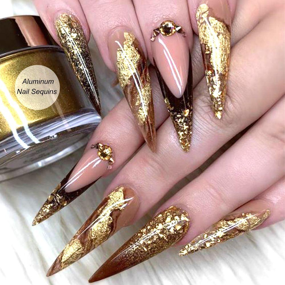 Hộp 12 Ngăn Đựng Hạt Kim Sa Tráng Gương Mạ Chrome DIY|Giấy Foil Dán Trang Trí