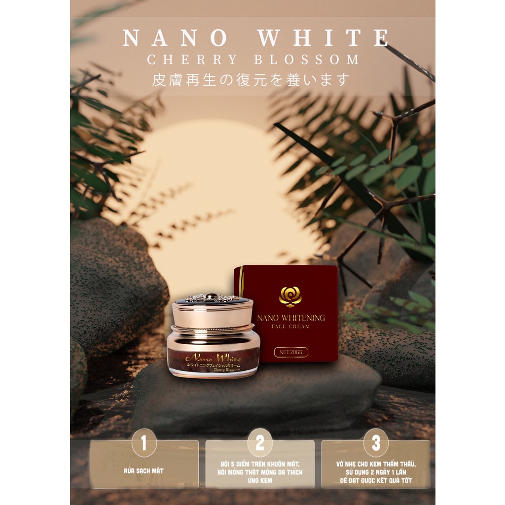 Kem face Nano White Hoa Anh Đào Japan xóa mờ thâm nám trắng nhanh