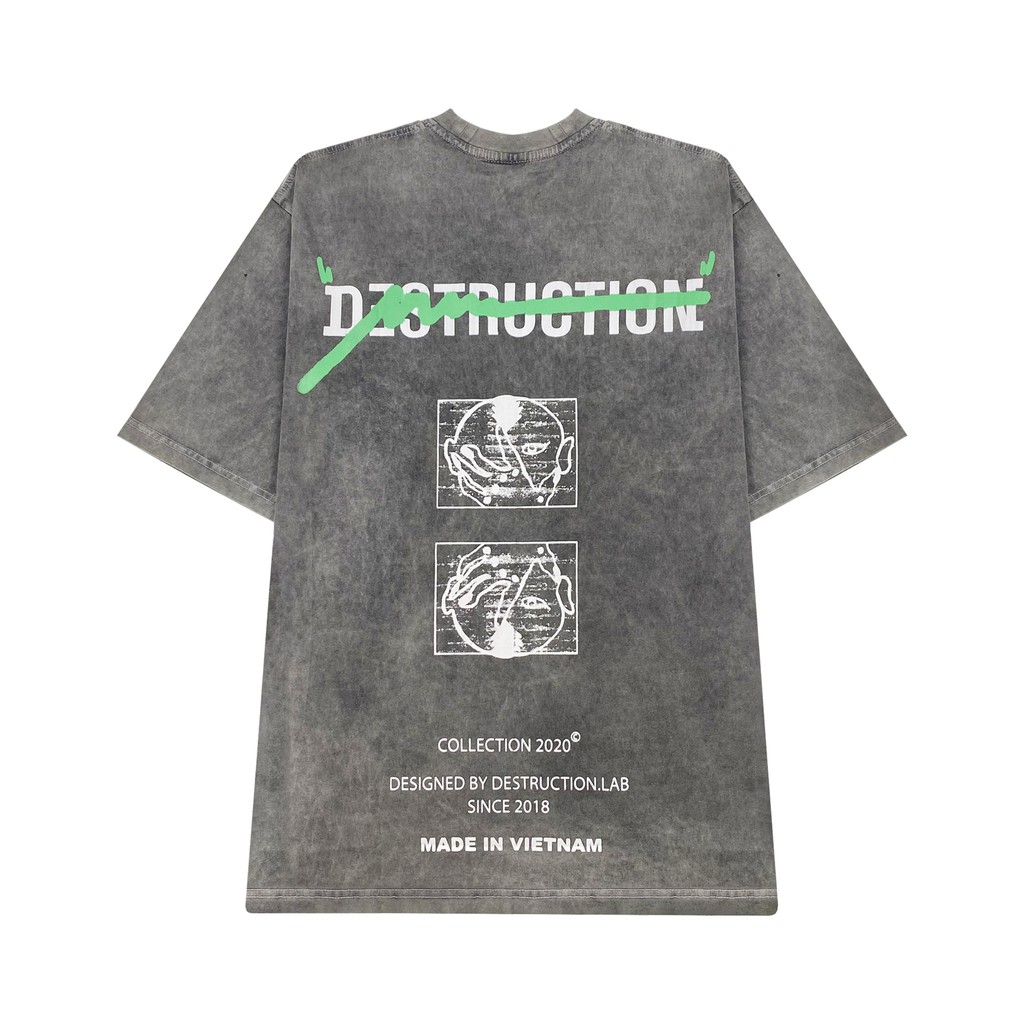 Áo thun DESTRUCTION Logo Wash Xám