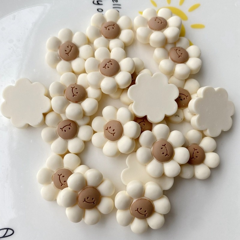 10pcs Phụ Kiện Trang Trí Ốp Điện Thoại Bằng Nhựa Hình Hoa Thắt Nơ Diy