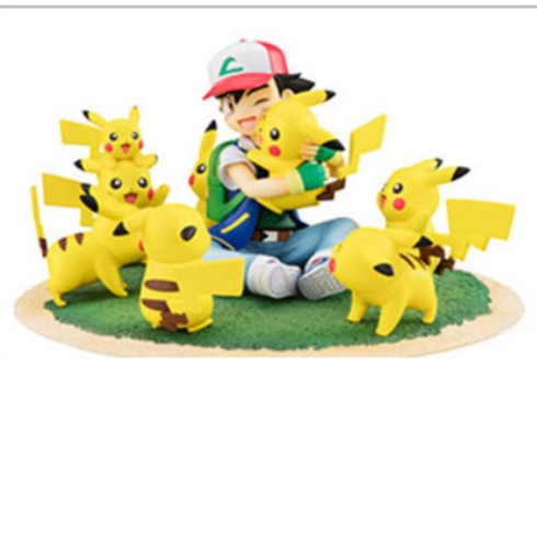 Mô Hình Pokemon, Satoshi và Pikachu, Bộ Mô Hình Cao Cấp Dành Cho Bé, Bộ Sưu Tập Hoạt Hình, Quà Tặng Cho Trẻ