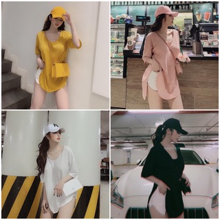 Bán Sỉ Áo phông đuôi tôm trơn sale