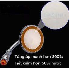 Bộ sen tắm tăng áp ( Tay sen tăng áp + dây sen inox + đế cài sen )