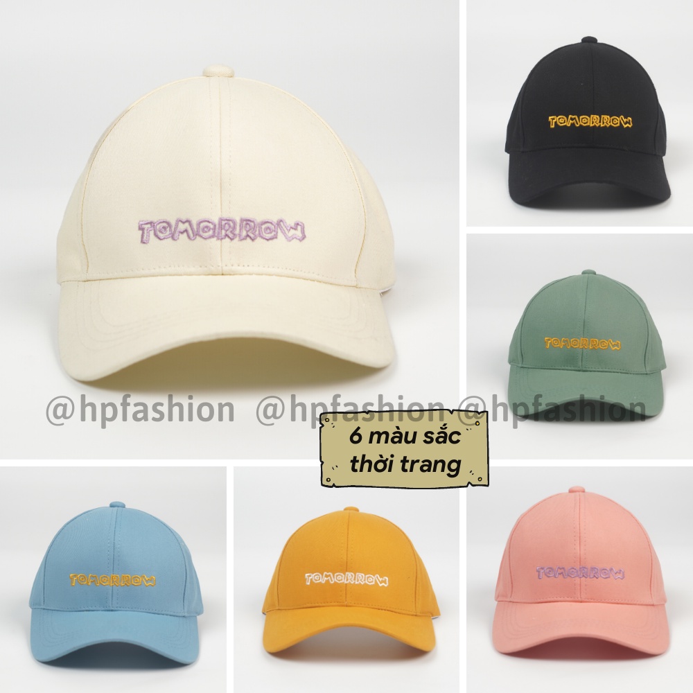 Mũ lưỡi trai ❤️ Nón kết thêu hình chữ TOMORROW chất kaki cao cấp form unisex nam nữ N51 - Happy Style