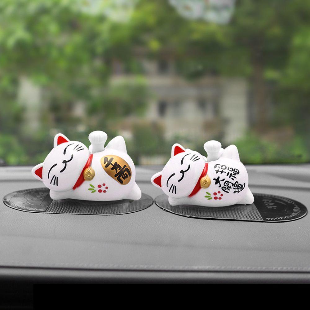 REBUY1 Đồ trang trí Chú Mèo Lười Đang Ngủ Trang Trí Nội Thất Xe Hơi